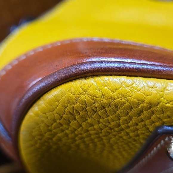 Dooney & Bourke Yellow and Tan Zip Zip Satchel - Picture 9 of 11